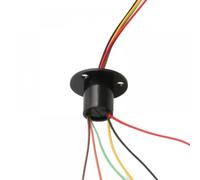 GHJtRs Slip Ring Compatible Electric Collector 2 4 6 8 12 24 Channel Wires 2A 12.5mm 15.5mm Compatible With Rotating Dining Table(DIA.12.5MM 6CH 2A)