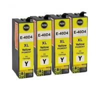 GHJtRs T40D Compatible Pigment Ink Cartridge For T40D1 T40D2 T40D3 T40D4 For SureColor SC-T3100 SC-T5100 SC-T2100 Inkjet Refurbish printer(4PCS YELLOW)