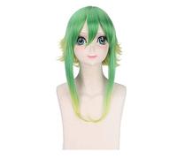 GHK 40cm Vocaloid Gumi Fluffy Cosplay Wig Green Yellow Ombre Hair Wigs For Women Heat Resistant Synthetic Fiber 4 Models green ombre