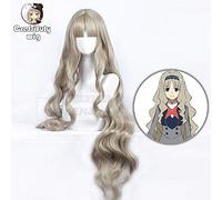 GHK 90cm DARLING in the FRANXX KOKORO Cosplay Wig Long Wavy Blonde Synthetic Hair Wigs For Women + Wig Cap