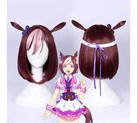 GHK Adult Girls Uma Musume Pretty Derby Cosplay Wig 01 Special Week Short Mixed Colors Straight Synthetic Hair