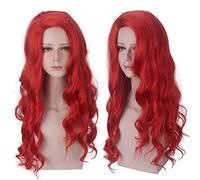 GHK Anime Aquaman Mera Cosplay Wig American Movie Long Curly Wavy Heat Resistant Synthetic Hair Women Costume Party Wig Red Perucas