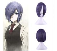 GHK Black Butler Ciel Phantomhive Short Purple Cosplay Wig Synthetic Hair Halloween Costume Party Play Wigs