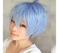 GHK Cheap Wigs For Men Synthetic Hair Heiwajima Shizuo Halloween Costume Party Red Black Green Pink Purple Yellow White Cosplay Wig sky blue