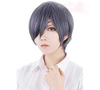 GHK Cosplay Wig Black Butler Kuroshitsuji Ciel Phantomhive Grey Blue