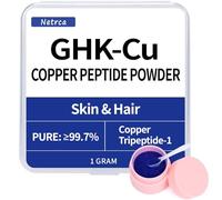 GHK-Cu Copper Peptide Powder - 99.7% + Pure Cosmetic Grade Ingredient for Scalp Serums, Creams & Toners | Supports Collagen & Fuller Hair (1g)