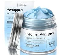 GHK-Cu Copper Peptides Beef Tallow Skin Care Balm, Infused with Whipped Grass-Fed Tallow, Honey & Vitamin E, Face & Body Moisturizer for Dry, Sensitive, Aging Skin, 60g