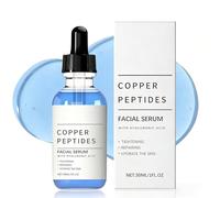 GHK-Cu Copper Peptides Face Serum, Anti-Aging with Multi-Peptide Formula, Reduces Fine Lines, Boosts Skin Elasticity, Instantly Plumps & Brightens, 30ml