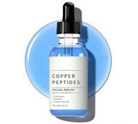 GHK-CU Copper Peptides Serum With Hyaluronic Acid, Firming Collagen Booster Face Serum For Women Mature Skin Daily Skincare Routine, Deep Hydrating Anti Wrinkle Serum, 30ML
