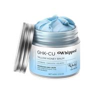 GHK-Cu Copper Peptides Tallow Honey Balm -Whipped Grass Fed Beef Tallow Face Moisturiser for Dry & Aging Skin - Infused with Manuka Honey & Vitamin E - Natural Day & Night Cream Skin Care (60g)