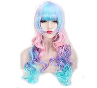 GHK Fashion Cheap Harajuku Lolita Cosplay Wig Long Wavy My Little Pony Anime Halloween Costume Party Ombre Hair Wigs For Women PL-468