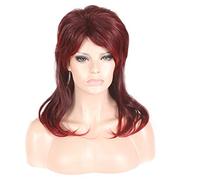 GHK Fashion Rose Net Mix Wine Red Wig Cosplay Costume Synthetic Hair Halloween African American Wigs For Women