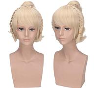 GHK Kingsglaive Final Fantasy XV FF15 Lunafreya Nox Fleuret Luna Short Blonde Cosplay Costume Wig With Ponytail