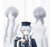 GHK Light Blue Hakusan Yoshimitsu Straight Cos Wig Heat Resistant Synthetic Cosplay Hair Touken Ranbu Online Cosplay Wig