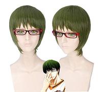 GHK men Kuroko no Basuke Midorima Shintaro Green Short Straight High Temperature Fiber Cosplay Synthetic Hair Party Wigs