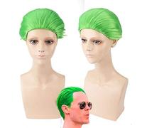 GHK Suicide Squad Joker Cosplay Wig Men Synthetic Hair Halloween Costume Batman Green Wigs For Party Heat Resistant Fiber