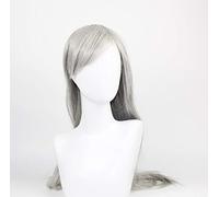 GHK Zootopia Judy and Nick rabbit Cosplay Wig Silvery White Synthetic Hair Long Straight Anime Cos Wig Judy
