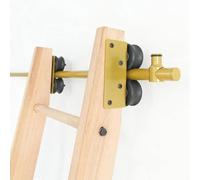 GHKFEJGDEN Rolling Sliding Ladder Hardware Kit Library - Sliding Barn Door Hardware Accessories, Library Mobile Ladder Track Kit, Round Track Rail (no Ladder), 3.3-20ft(16ft/500cm Track kit)