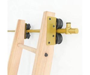 GHKFEJGDEN Rolling Sliding Ladder Hardware Kit Library - Sliding Barn Door Hardware Accessories, Library Mobile Ladder Track Kit, Round Track Rail (no Ladder), 3.3-20ft(16ft/500cm Track kit)