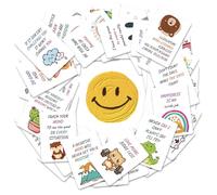 GHKJOK 50 Cute Positive Affirmation Cards for Women, Kids, Teachers - Motivational Quote Notes for Self Care, Proud of You Card Messages - Pocket-Sized Uplifting Set for Daily Inspiration & Gratitude