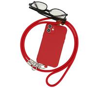 GHKJOK Adjustable Red Crossbody Phone Lanyard Strap - Detachable Holder, Travel Essentials Neck Strap for Mobile Phones, Extends to 120cm for Hands-Free Use