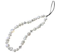 GHKJOK Beaded Phone Charm Strap - Elegant Pearl Wristlet Bracelet Chain, Cute Anti-Lost Charm for Girls Women, Stylish Beaded Accessories for Daily Use