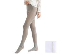 GHKJOK Grey Patterned Lace Tights for Women - Hollow-Out Striped Floral Cable Knit Stockings, Elegant Breathable Ribbed Cotton Tights for Leg Shaping, Winter Spring Fashion Ladies Hosiery