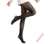 GHKJOK Lace Patterned Tights For Women - Cable Knit Design, Floral Striped, Knitted Cotton, Matte Finish, Non-Slip Leg Sculpting, Breathable Winter Fashion, Plus Size, Ribbed, Tartan, Woolen, Thick