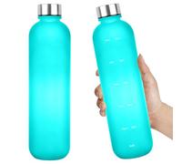 GHKLNY 32 oz Water Bottle,Water Bottles With Time Maker,Daily Water Intake Bottle Motivational Water Bottles With Times To Drink for Gym Fitness Workout Travel (Green, 32 OZ)