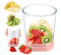 GHKLNY Fruit Slicer Cup-Detachable Fruit Cutter Slicer Stainless Steel Speed Egg Slicers Strawberry Slicer Cutter for Vegetable Cutting Kitchen Gadget (Pink)