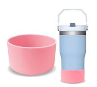 GHKLNY Silicone Boots for Stanley Cups, Protective Water Bottle Bottom, Bumper Cover for Stanley Cup Quencher Adventure 1.2 L, 850 ml, 567 ml, Accessories (Pink, 2 pieces)