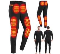 GHKWXUE Winter men's heated thermal underwear bottoms long johns USB Constant Temperature 12 Zone intelligent Heated long underwear bottoms heated long johns for thermal pants