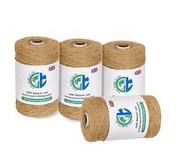 GHL 3280 Feet / 1000mtrs 760gms 2 Ply Jute Twine Natural Garden Twine for Floristry, Gifts, DIY Arts & Crafts, Decoration and Recycling