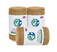 GHL 984 Feet / 300 Mtrs 450 Grams 3 Ply Jute Twine Natural Garden Twine for Floristry, Gifts, DIY Arts & Crafts, Decoration and Recycling Sisal String Jute Rope Thread (984 Feet / 300 Mtrs)