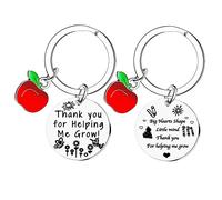 Ghloyza 2PCs Thank You Gifts Teacher Gifts For Women Teacher Appreciation Gifts Key Ring Teachers Day Birthday Graduation Keychain Gift For Teacher (Style 3)