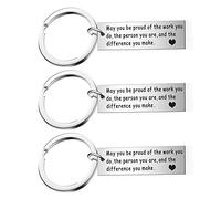 Ghloyza 3PCS Going Away Gift for Coworker Keyring Colleagues Gifts For Friends Coworker Leaving Gifts Retirement Gifts Tank you Gifts Office Keychain (May you be proud)