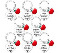 Ghloyza 8Pc Teacher Gifts Keychain Thank You Gifts for Teacher Graduation Gift Appreciation for Teacher Women Men Teacher Keyring for Best Teacher on TeachersDay Graduation Season Making ADifference