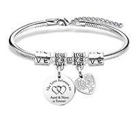 Ghloyza Aunt Niece Gift Aunty Auntie Gifts Aunt Birthday Gift From Niece Graduation Christmas Gifts For Niece The Love Between An Aunt & Niece Is Forever Bracelet (Aunt & Niece Is Forever)