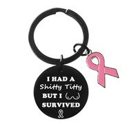 Ghloyza Breast Cancer Survivor Gift Breast Cancer Keyring Inspirational Gifts Birthday Mother’s Day Gifts for Women Friends Family