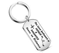 Ghloyza Dad Keychain From Daughter Daddy Keyring Key Tags For Father Jewellery Gifts For Papa Fathers Day Present From Son Birthday Gifts (The Love Between A Father And Daughter)