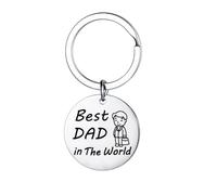 Ghloyza Dad Keyring for Father Keyring Best Dad Ever Keyring for Father From Daughter Son Father's Day Gifts for Men Birthday Gifts for Daddy Keyring I Love You Dad Keyring Gifts Christmas Presents