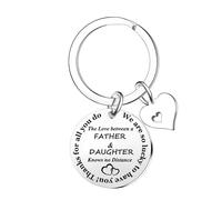 Ghloyza Dad Keyring for Men Gifts for Dad Keyring From Daughter and Son Father's Day Gifts for Fathers Birthday Gifts for Dad From Daughter Christmas Gifts for Dad Presents for Father's Day Gifts