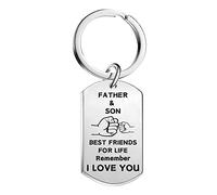 Ghloyza Daddy Keyring - Father's Day Gift for Dad From Son or Daughter - Birthday Present - Papa Father Keychain for Men - Best Friend for Life (Father Son)