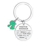 Ghloyza Dinosaur Keyring Inspirational Keyring Gifts for Dinosaur Lovers Encouragement Gifts