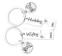 Ghloyza Engagement Gifts Mr And Mrs Gift for Couples Wedding Gift for Newlyweds Hubby and Wifey Keyring for Bride Groom Newly Couple Keyrings Wedding Anniversary Valentine's Day Gifts for Her Him