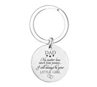 Ghloyza Father Gifts Father Keyring I Will Always Be Your Little Girl Boy Father Gifts from Daughter Son (little girl)