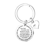 Ghloyza Funny Dad Keyring Funny Father Presents from Daughter for Daddy Keyring I Love You Dad Keyring Thank You Dad Keyring Father's Day Gifts for Fathers Birthday Presents Chirstmas Gifts for Dad