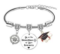 Ghloyza Graduation Bracelet Graduation Gifts for Her Him Inspirational Gifts for Women Men College Middle High School Graduates Gift