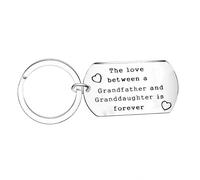 Ghloyza Grandfather Keyring Gifts for Grandfather The Love Between a Grandfather And Granddaughter Grandson is Forever Keyring (granddaughter)