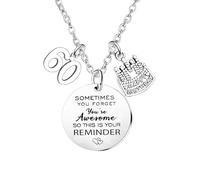 Ghloyza Happy Birthday Gifts for Women Charm Necklace Birthday Necklace for 10th 12th 16th 18th 20th 21st 30th 40th 50th 60th 70th for Daughter Mom Aunt Niece Sister Friend (60th)
